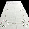 WHITE FLOWERS TABLECLOTH