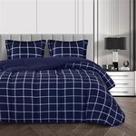 BLUE QUILT WITH WHITE CHECKS