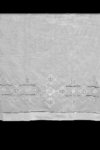 LINEN TOWEL WITH EMBROIDERED GEOMETRIC DRAWINGS