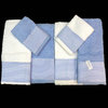 TOWELS BLUE/WHITE