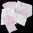 TOWELS PINK/WHITE