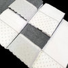 GREY/WHITE DOTS LACE TOWELS
