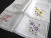 MULTICOLOR FLOWERS EMBROIDERED HANDKERCHIEF
