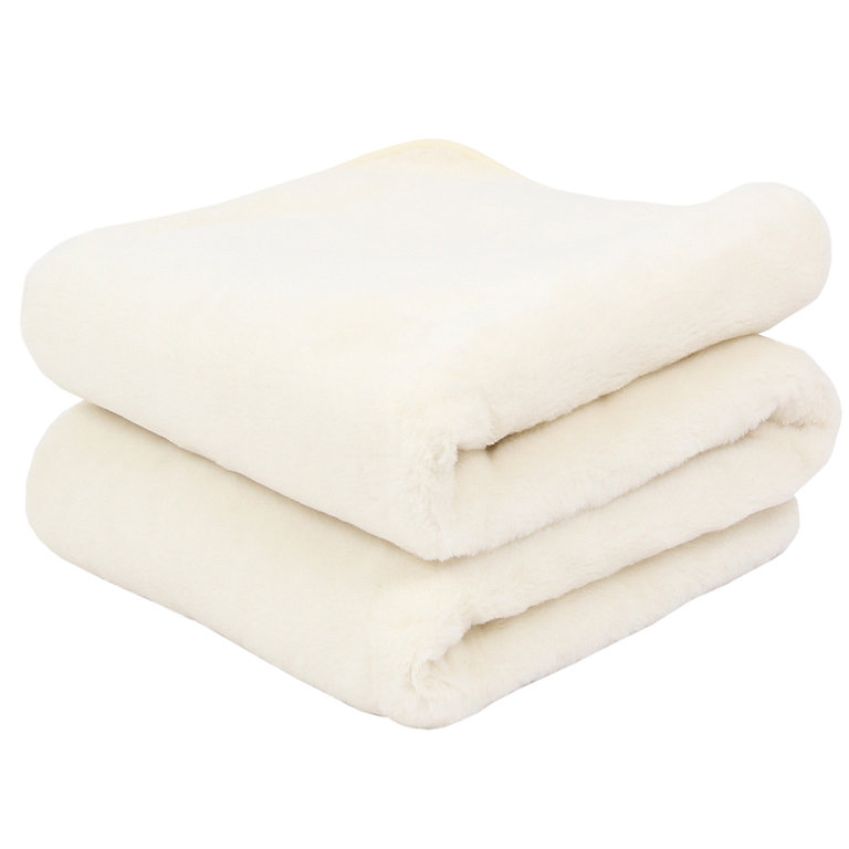 DOUBLE LAYERED CASHMERE WOOL BLANKET SOFT