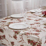STAIN-PROOF CHRISTMAS TABLECLOTH RED FRUITS