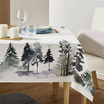 STAIN-PROOF CHRISTMAS TABLECLOTH  FIRS