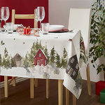 STAIN-PROOF CHRISTMAS TABLECLOTH  VILLAGE