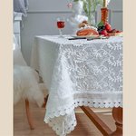 OPENWORK TABLECLOTH WHITE